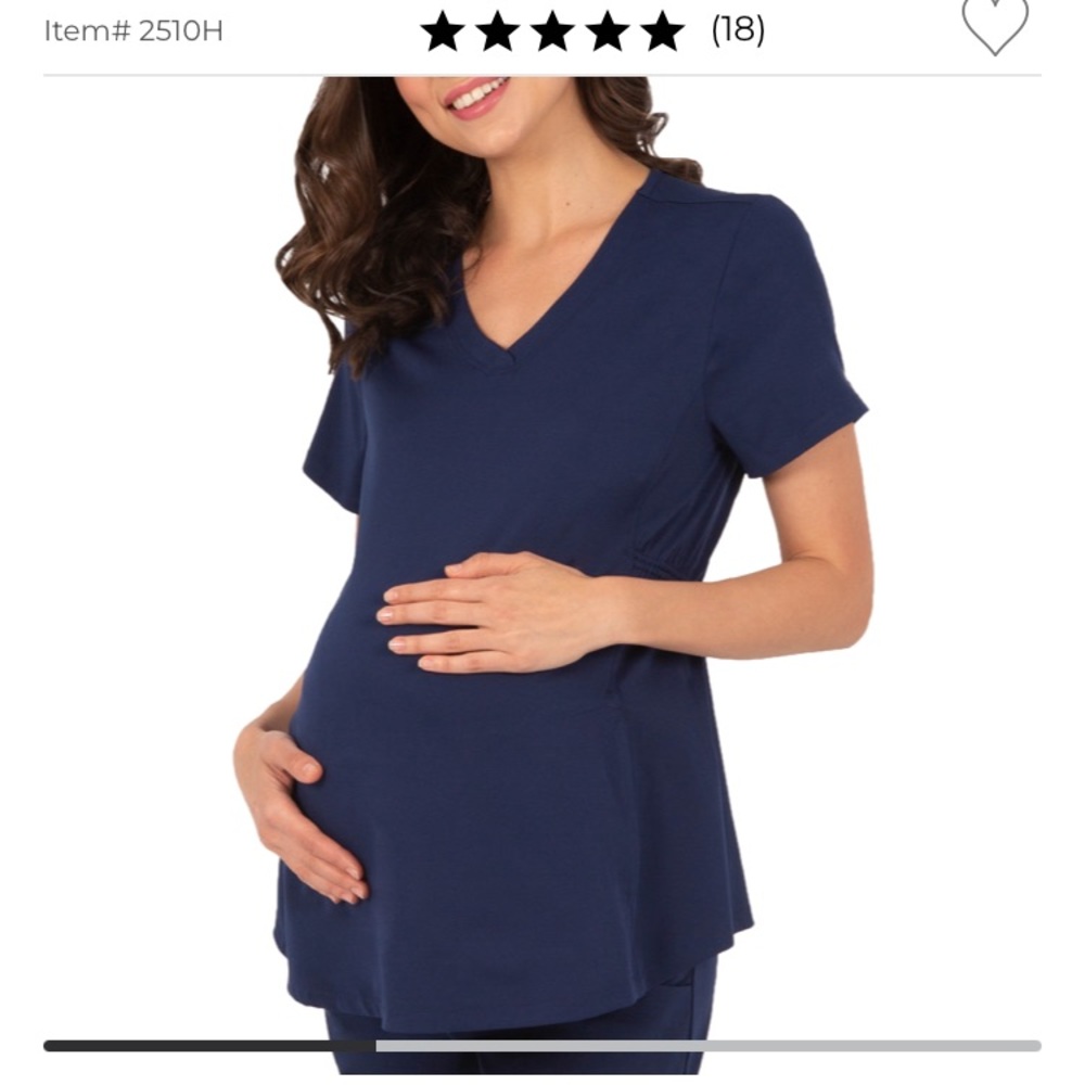 Healing Hands Maternity Scrub Top Size S